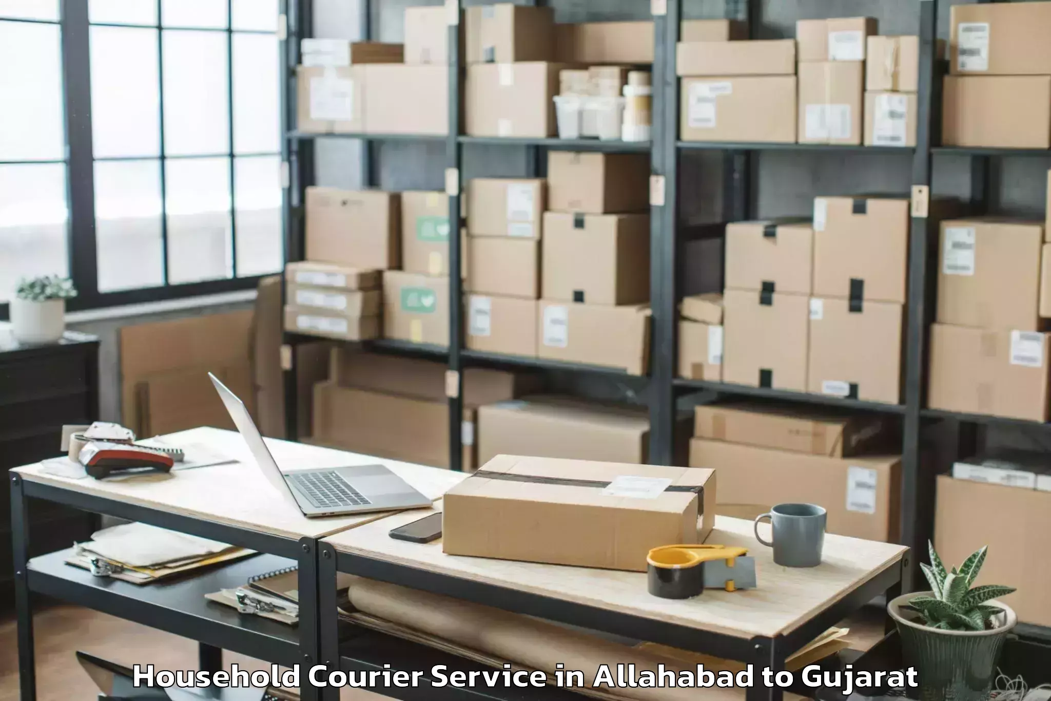 Affordable Allahabad to Dediapada Household Courier